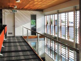 How Altair louvre windows make a unique play of light and shadow at Breezway office
