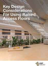 Key design considerations for using raised access floors
