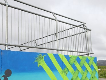 Bikesafe bikeway barriers were installed at multiple hazard points throughout the bike park