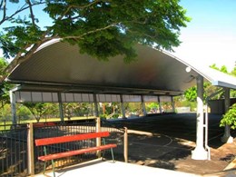 Spantech constructs multipurpose shade structure at St Pius X School, Qld