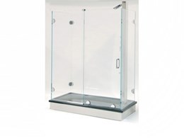CRL's new Essence Series header-free frameless sliding glass shower door systems 