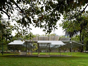 Mpavilion 2014, Melbourne by Sean Godsell Architects. Photography by Earl Carter
