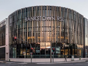 Bankstown RSL Club featuring architectural fins on the facade