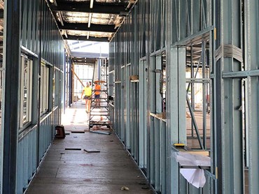 Highton primary steel framing interior walls
