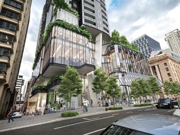 If approved, No.1 Brisbane will be the first residential tower in Australia to sit directly above a CBD shopping strip. Image: Blight Rayner Architecture
