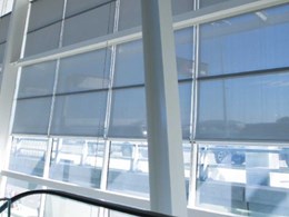 Adelaide Airport resolves sun, glare and heat problems with motorised roller blinds