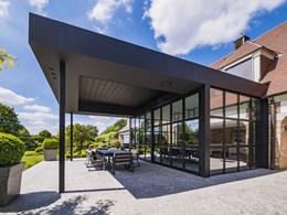 Renson Aero Skye built-in retractable bladed roof redefines outdoor living
