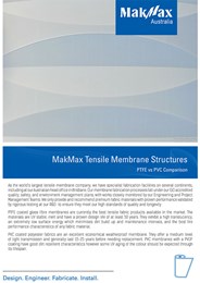 MakMax tensile membrane structures: PTFE vs PVC comparison