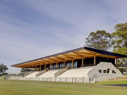 Cantilevered structure pushes the boundaries in timber sports infrastructure