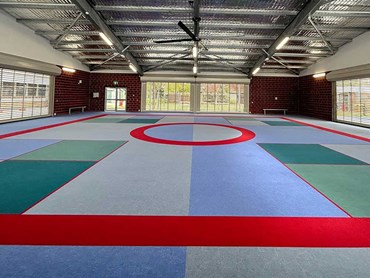 Flotex textile flooring at the WA school indoor court