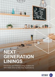 Next generation linings: Substrates and waterproofing systems for tiled walls