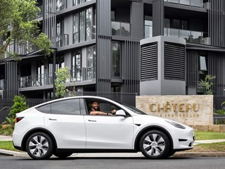 Château residents will have exclusive access to a Tesla Model Y 