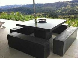 Cement outdoor furniture built tough for the Australian summer