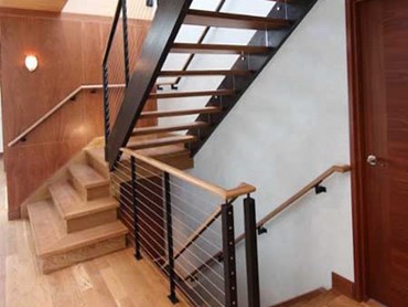 Custom balustrade system at the New Jersey home
