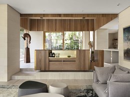 Tasmanian Oak provides perfect contrast to limestone in stunning Toorak home