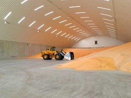 Spantech installs wide span roofs on three major grain storage facilities for ABB Grain