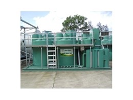 Ozzi Kleen SK20 transportable sewage treatment plant used at mobile mining camps