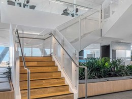 Perforated balustrades transform signature fire stairs at North Sydney building