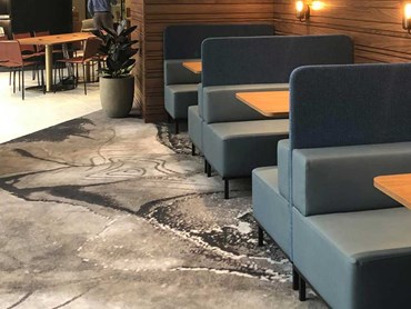 Gateway Business Lounge, Sydney featuring custom carpet by Signature