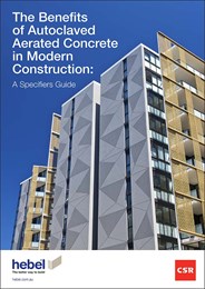 The benefits of Autoclaved Aerated Concrete in modern construction: A specifier's guide