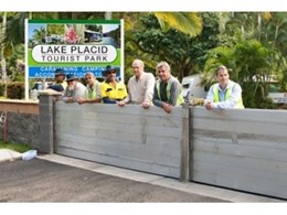 BLOBEL Environmental Engineering installs manual flood barrier system BL/HDS at Lake Placid Tourist Park in Cairns