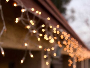Avoid trying to attach any Christmas lights over your gutters