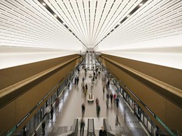 Bespoke architectural ceiling brings design vision to life at Victoria Cross Metro Station
