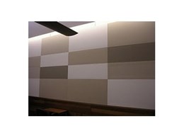 Decorative acoustic panels for court rooms available from Sontext