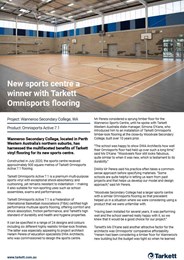 Wanneroo Sports Centre: New sports centre a winner with Tarkett Omnisports flooring