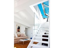 Kennovations designs operable glass roof for Sydney terrace apartment
