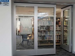Manly school library soundproofed with Bildspec glass operable walls 
