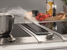 Miele CombiSets featuring a downdraught extractor at benchtop level 