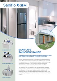 Saniflo's Sanicubic range: The perfect fully integrated pumping solution