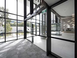 Entrance door solutions installed at Macquarie Park office tower