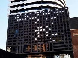 Porthole façade on Barak building created with ShapeShell Single Skin