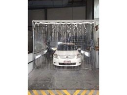 Flexshield SonicClear PVC screen supplied to QLD car detailing company for spray bay