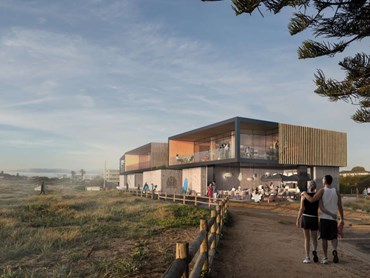 A render of the redesigned Mona Vale SLSC. Image: Supplied
