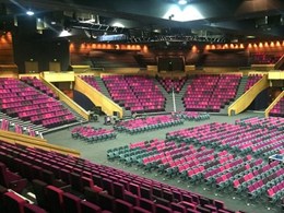 Brisbane Convention Centre seating upholstery in 3 custom colours