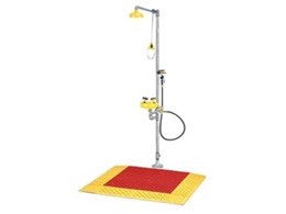 Emergency shower and eye wash station mats from the General Mat Company