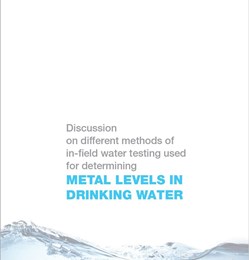 Discussion on different methods of in-field water testing used for determining metal levels in drinking water
