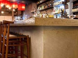 Long bar at Japanese restaurant makes brilliant use of UBIQ’s INEX>RENDERBOARD 
