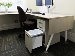 Hidden bins for offices from Hideaway Bins make efficient use of space