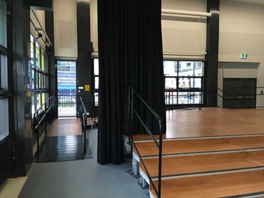 QUATTRO Modular Stage and Access Ramp fits to new school hall dimensions