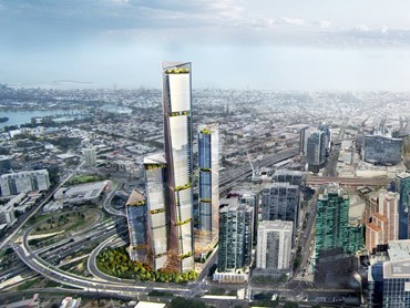 Each of the towers holds its own identity, says Benoy, and features sky gardens and winter gardens to create &ldquo;a necklace of green vertical spaces which connect to the ground level landscape.&rdquo; Image: Benoy
