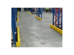 Steel end guards from Andian Sales provide pallet rack protection