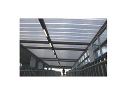 Everbright Roofing Systems supply E610 polycarbonate roofing panel system for Sydney International Airport Terminal 1