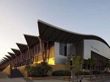 Cox Architecture designed the Cairns Convention Centre for the 2018 Commonwealth Games. Photography by Christopher Frederick Jones

