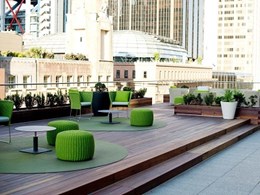 Recycled timber brings warmth and character to Martin Place, Sydney