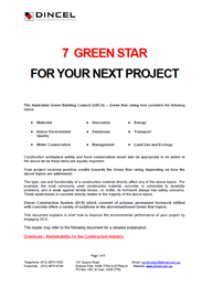 7 Green Star for your next project