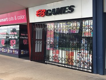 ATDC security shutters at EB Games store
